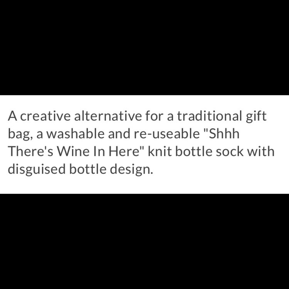 3/$15 NEW wine bottle sock shh there’s wine here - Picture 3 of 7